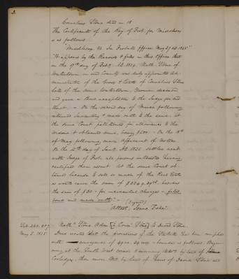 1831 Founding Document: Sweet Auburn Memo of Titles, 1831.021.001